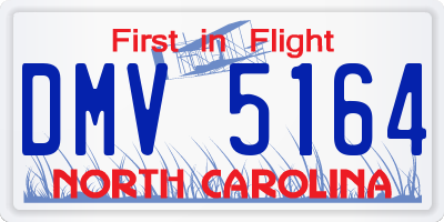 NC license plate DMV5164