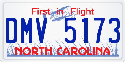 NC license plate DMV5173