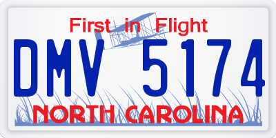 NC license plate DMV5174