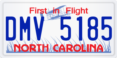 NC license plate DMV5185
