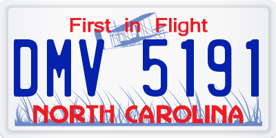 NC license plate DMV5191