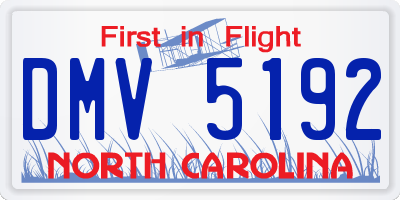 NC license plate DMV5192