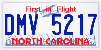 NC license plate DMV5217