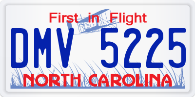 NC license plate DMV5225