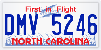 NC license plate DMV5246