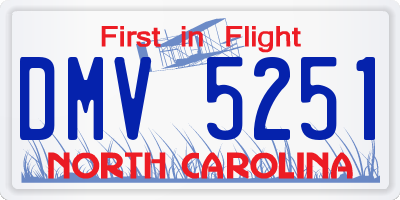 NC license plate DMV5251