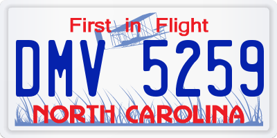 NC license plate DMV5259