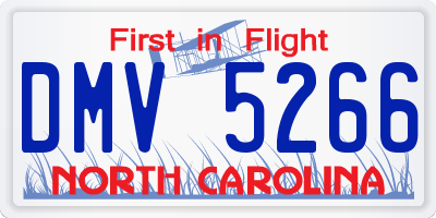 NC license plate DMV5266