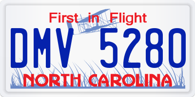 NC license plate DMV5280