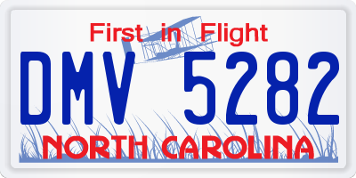 NC license plate DMV5282