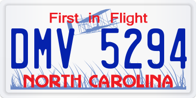 NC license plate DMV5294