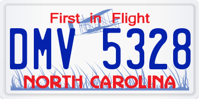 NC license plate DMV5328