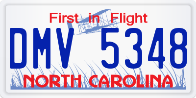 NC license plate DMV5348