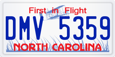 NC license plate DMV5359