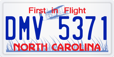 NC license plate DMV5371