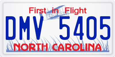 NC license plate DMV5405