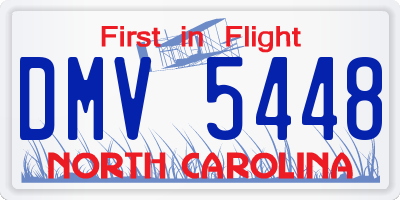 NC license plate DMV5448