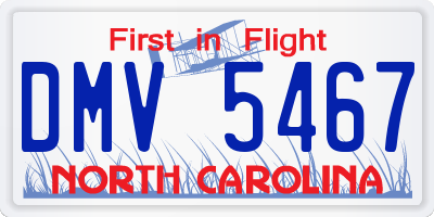 NC license plate DMV5467
