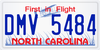 NC license plate DMV5484