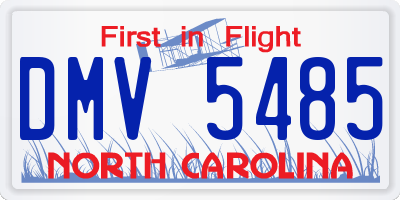 NC license plate DMV5485