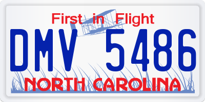 NC license plate DMV5486