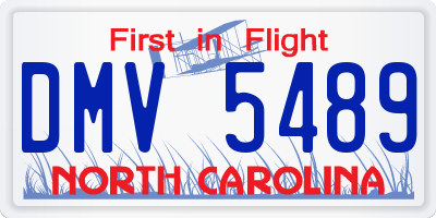 NC license plate DMV5489