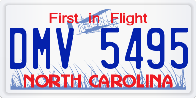 NC license plate DMV5495