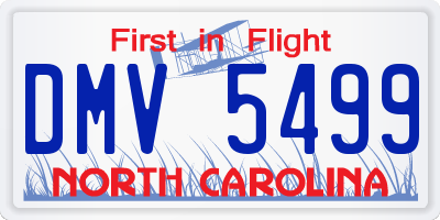 NC license plate DMV5499