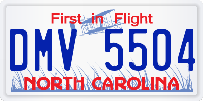 NC license plate DMV5504