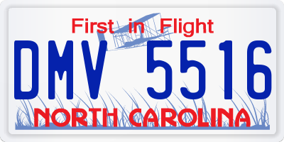 NC license plate DMV5516