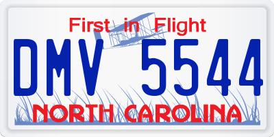 NC license plate DMV5544