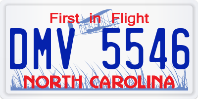 NC license plate DMV5546