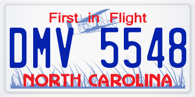 NC license plate DMV5548