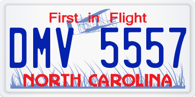 NC license plate DMV5557