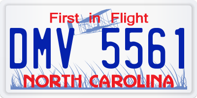 NC license plate DMV5561