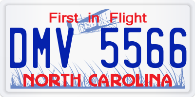 NC license plate DMV5566