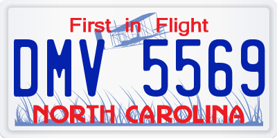 NC license plate DMV5569