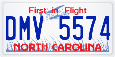 NC license plate DMV5574