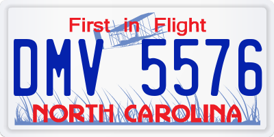 NC license plate DMV5576