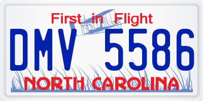 NC license plate DMV5586
