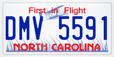 NC license plate DMV5591