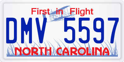 NC license plate DMV5597