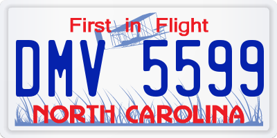 NC license plate DMV5599