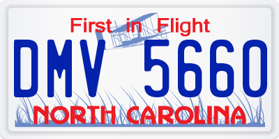 NC license plate DMV5660