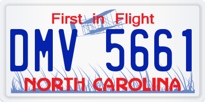 NC license plate DMV5661