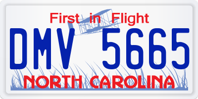 NC license plate DMV5665