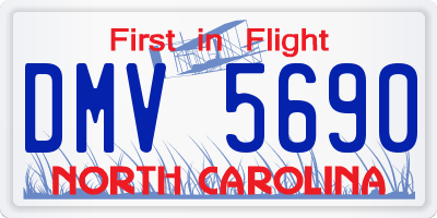 NC license plate DMV5690