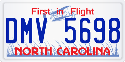 NC license plate DMV5698