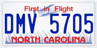 NC license plate DMV5705