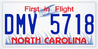NC license plate DMV5718